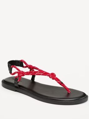 New Wild Fable Red Rope Strap Sandals with Black Sole Size Women's 10